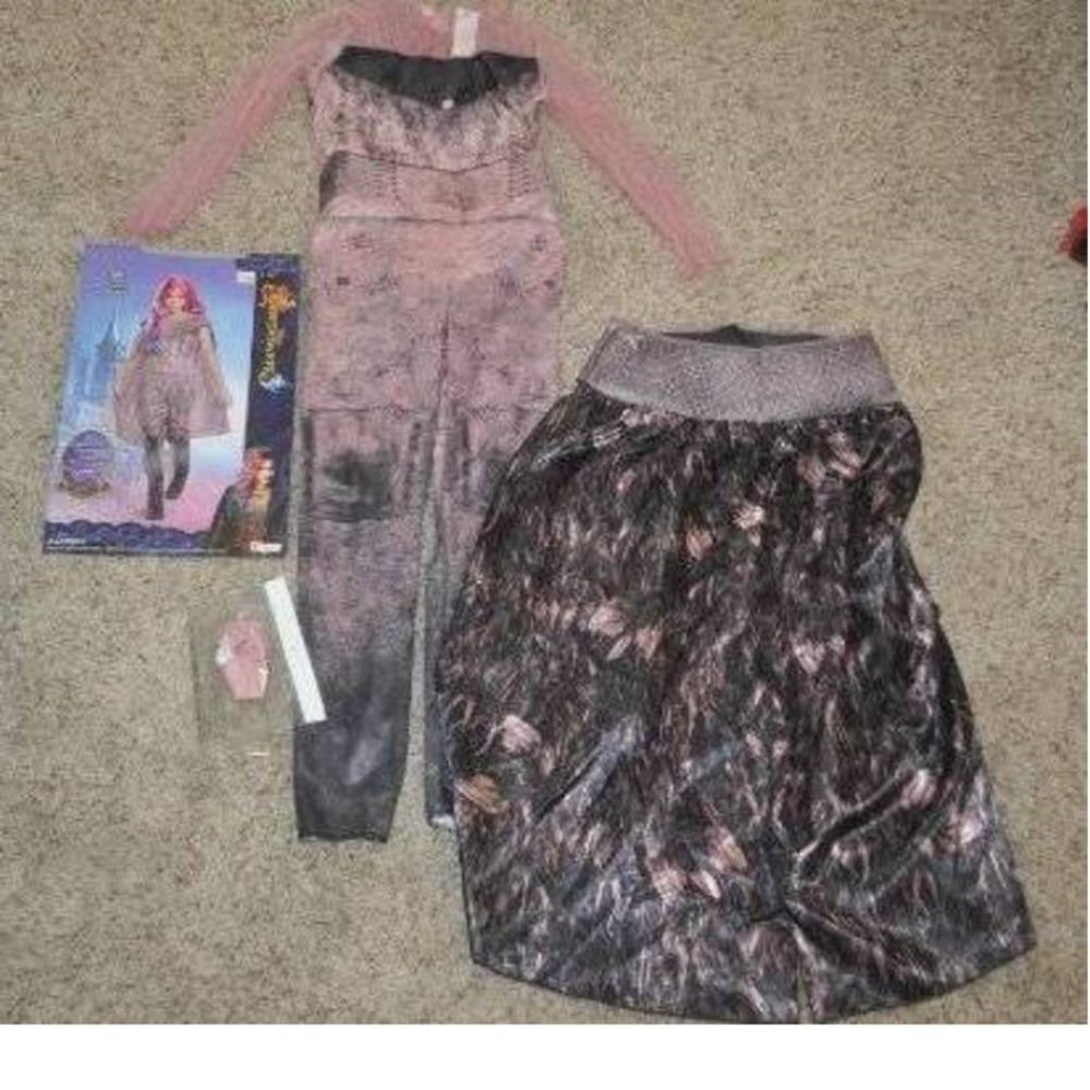 Descendants Audrey Halloween Costume 10/12 Jumpsuit, Cape, Glove Girls Disney - Picture 4 of 5